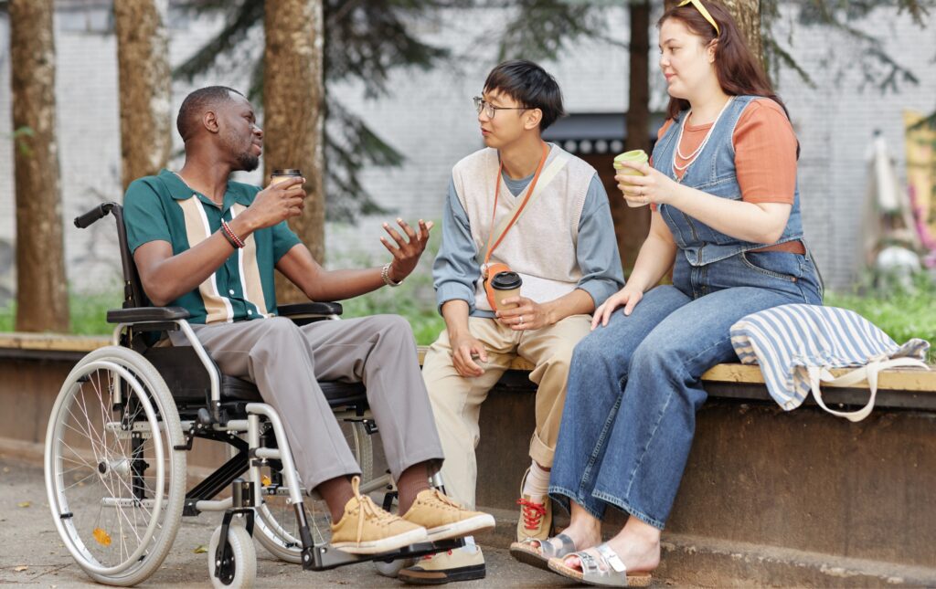 Group of youth gathered in conversation